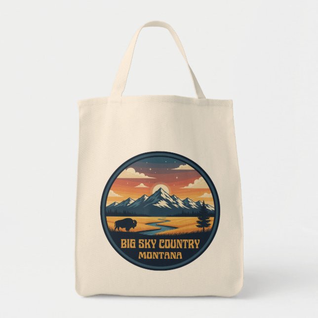 Bolsa Tote Grande País do Céu Montana (Frente)