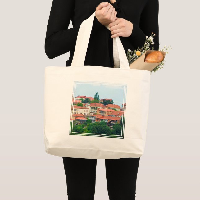 Bolsa Tote Grande Paisagem da Cidade da Geórgia (Frente (produto))