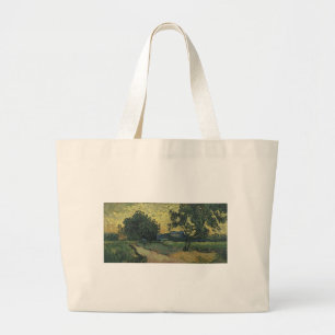 Bolsa Tote Grande Paisagem de Van Gogh ao Crepúsculo