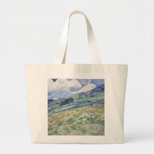 Bolsa Tote Grande Paisagem por trás do Santo Paul Vincent van Gogh