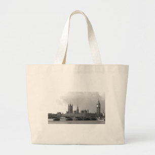 Bolsa Tote Grande Palácio Branco Negro de Westminster