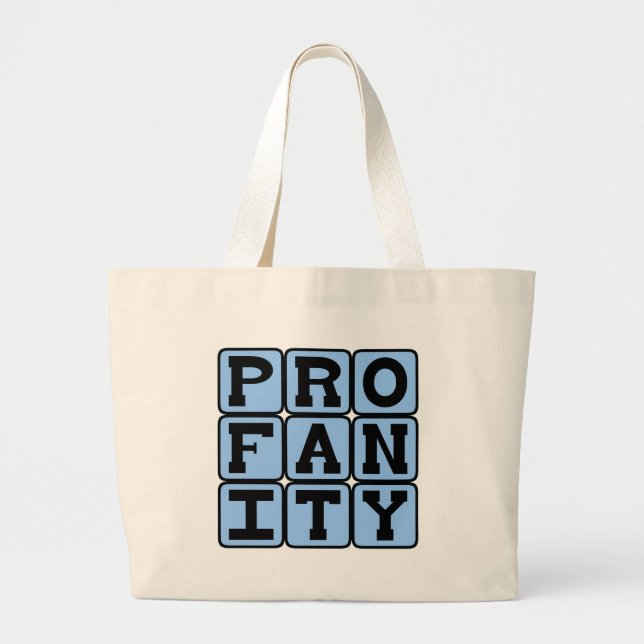 Bolsa Tote Grande Palavrão, Bleep Bleep Bleep (Frente)