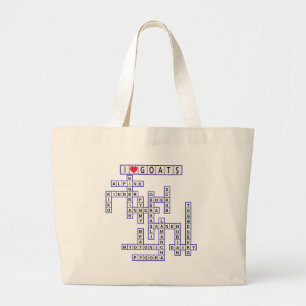 BOLSA TOTE GRANDE PALAVRAS CRUZADAS DA CABRA