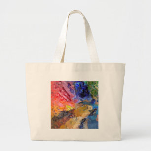Bolsa Tote Grande Paleta de Cores Colorida do Artista Pintor