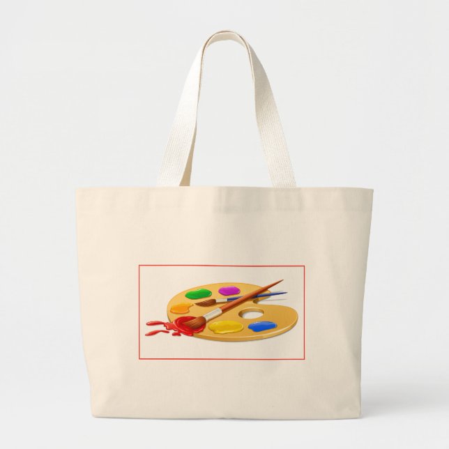Bolsa Tote Grande Paleta do artista (Frente)