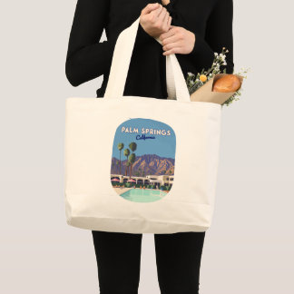 Bolsa Tote Grande Palm Primaveras California Piscina Hotel Trees Ret