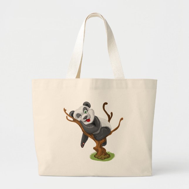 Bolsa Tote Grande Panda pequena (Frente)