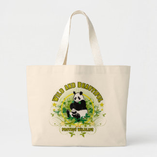 Bolsa Tote Grande Panda selvagem e bonita