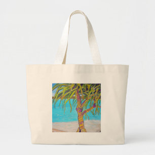 Bolsa Tote Grande Pandanas Azuis