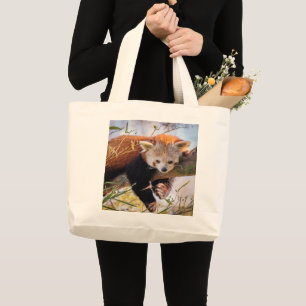 Bolsa Tote Grande Pantaninha vermelha preguiçosa