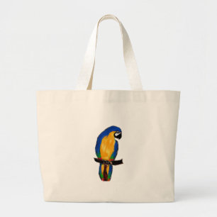 Bolsa Tote Grande Papagaio Azul