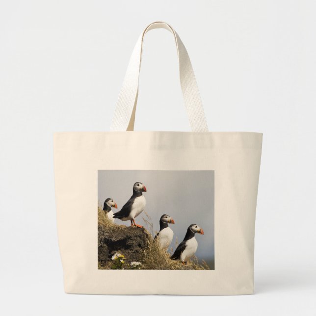 Bolsa Tote Grande Papagaio-do-mar (Frente)