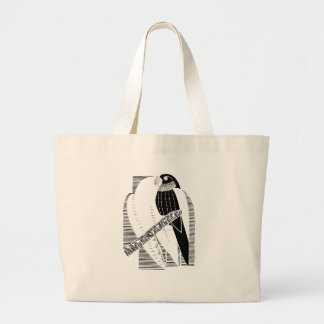 Bolsa Tote Grande Papagaio Minimalista Arte Animal Abstrata