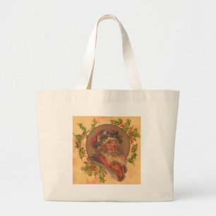Bolsa Tote Grande Papai Noel Antigo Vitoriano Leyendecker