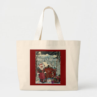 Bolsa Tote Grande Papai Noel está Pronto