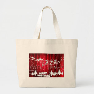 Bolsa Tote Grande Papai Noel no trabalho