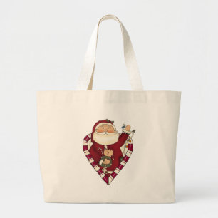 Bolsa Tote Grande Papais noeis com Camisetas e presentes de Ragdoll