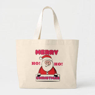 BOLSA TOTE GRANDE PAPAIS NOEIS DIZEM; NATAL FELIZ, HO HO!