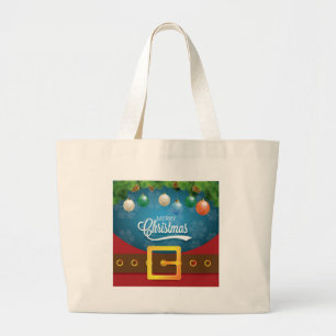 Bolsa Tote Grande Papais noeis Feliz de Natal