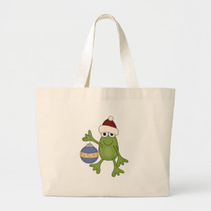Bolsa Tote Grande Papais noeis Sapo com Camisetas de ornamento e pre