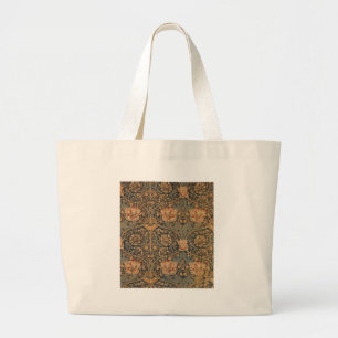 Bolsa Tote Grande Papel de parede rico de madressilva de William Mor