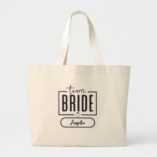 Bolsa Tote Grande Para Sempre & Sempre: Equipe da Noiva Personalizad