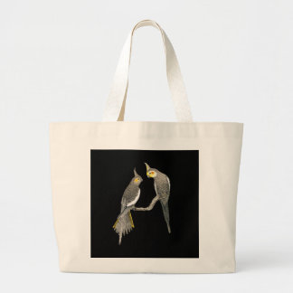 Bolsa Tote Grande Pares do Cockatiel - hollandicus do Nymphicus no