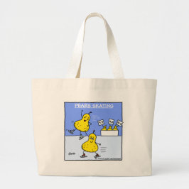 Bolsa Tote Grande Pares Engraçados Pairando Descendo Cartoon Arte Fi