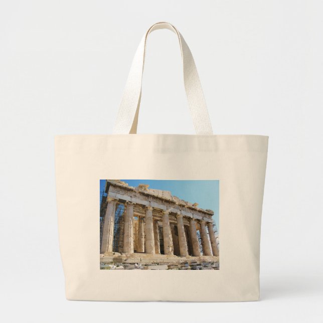 Bolsa Tote Grande Partenon, acrópole Atenas (Frente)
