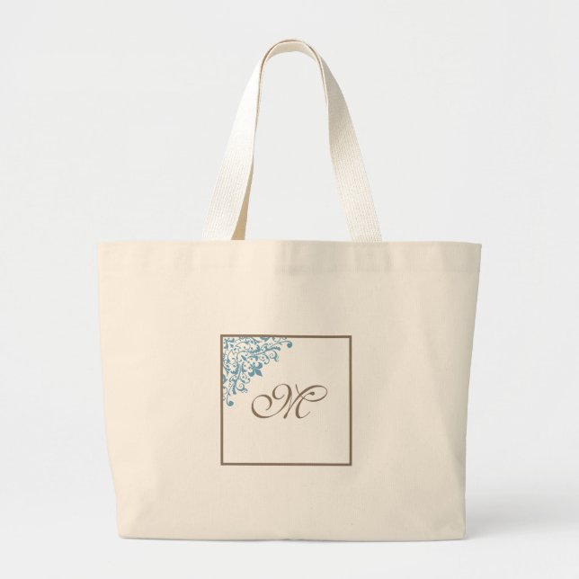 Bolsa Tote Grande Partido Bridal Fleur de Lis Monogramo (Frente)