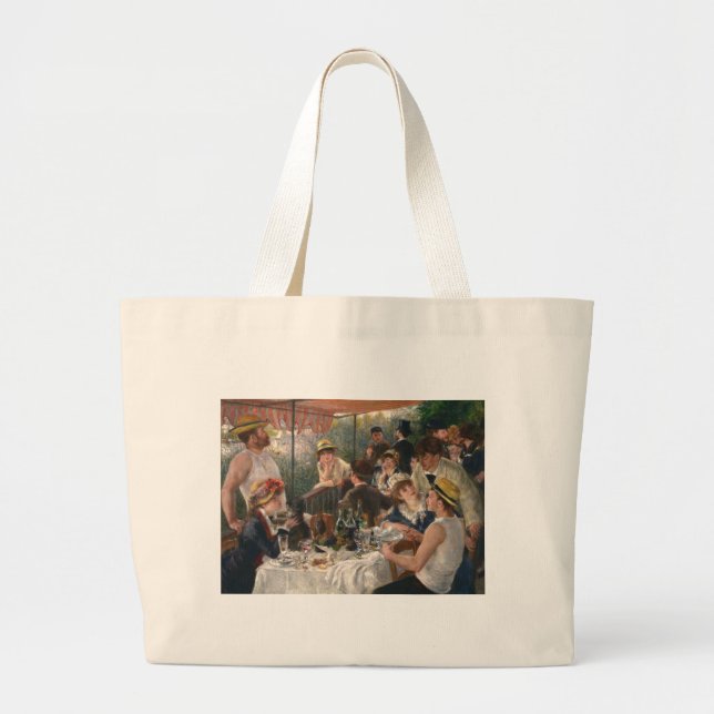 Bolsa Tote Grande Partido do Barco Renoir French Luncheon (Frente)