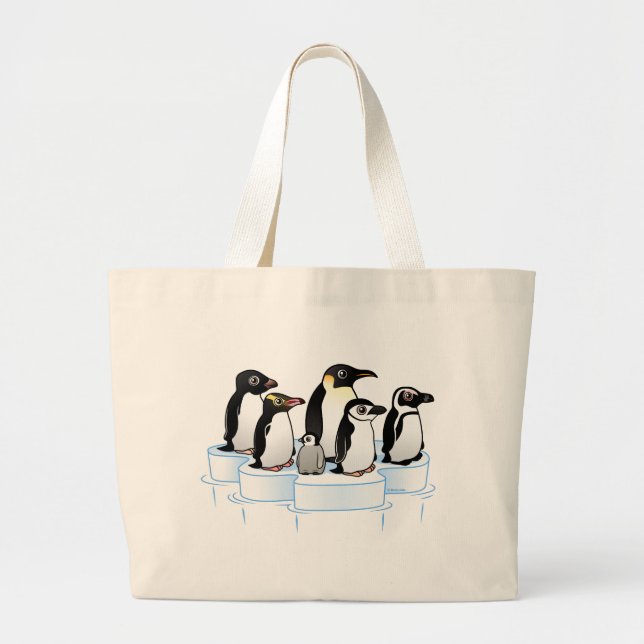 Bolsa Tote Grande Partido do pinguim (Frente)