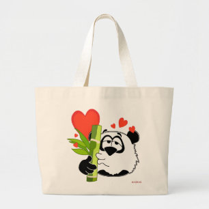 Bolsa Tote Grande Pasha o urso de panda