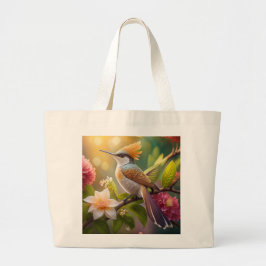 Bolsa Tote Grande Pássaro da Fantasia Honeyeater do ouro Detido