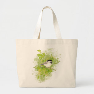 Bolsa Tote Grande Pássaro Galinha Bonito na Árvore Poplar