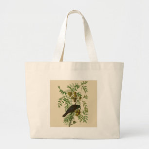 Bolsa Tote Grande Pássaro Negro da Coroa Americana