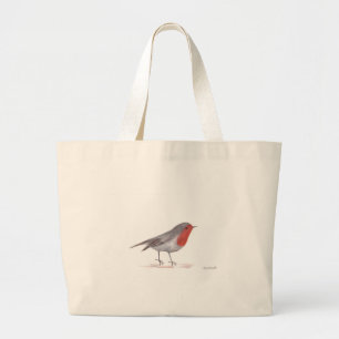 Bolsa Tote Grande pássaro Robin