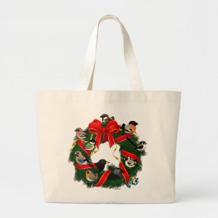 Bolsa Tote Grande Pássaros do Jardim Europeu de Nascimento, Terra de