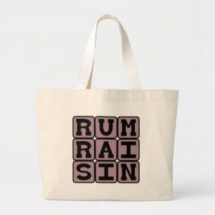 Bolsa Tote Grande Passas ao Rum, Sabor de Sorvete