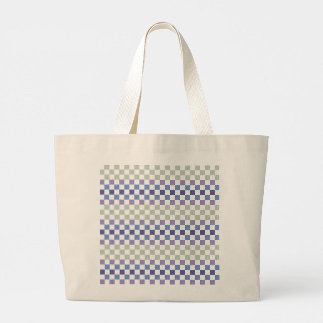 Bolsa Tote Grande Pastel Escandinavo Geométrico Mínimo (Verso)