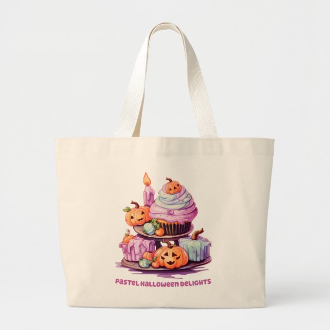 Bolsa Tote Grande Pastel Halloween Delights (Frente)