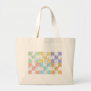 Bolsa Tote Grande pastel sudoku