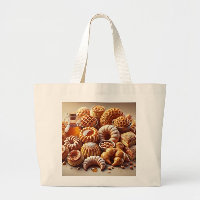 Bolsa Tote Grande Pastelaria De Luxo (Frente)