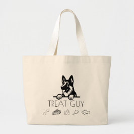 Bolsa Tote Grande Pastor Alemão "Cara do Petisco"