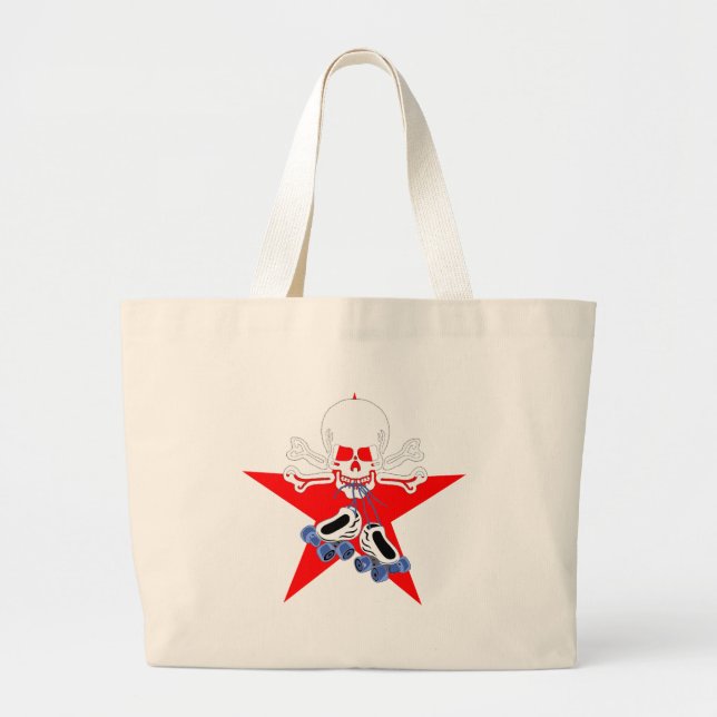 Bolsa Tote Grande Patine ou morra com estrela do jammer (Frente)