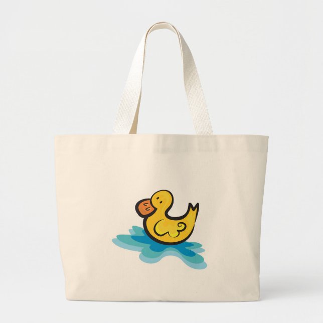 Bolsa Tote Grande pato de borracha giro na banheira (Frente)