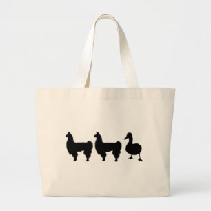 Bolsa Tote Grande Pato do lama do lama