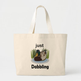 Bolsa Tote Grande Pato-real Apenas Se Divertindo na Festa da Piscina