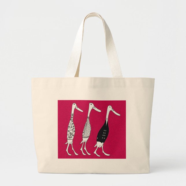 Bolsa Tote Grande Patos de moda vestidos (Frente)