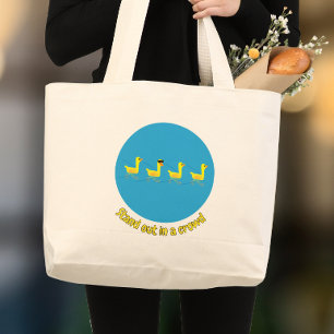 Bolsa Tote Grande Patos Motivacionais Fofos que se Destacam
